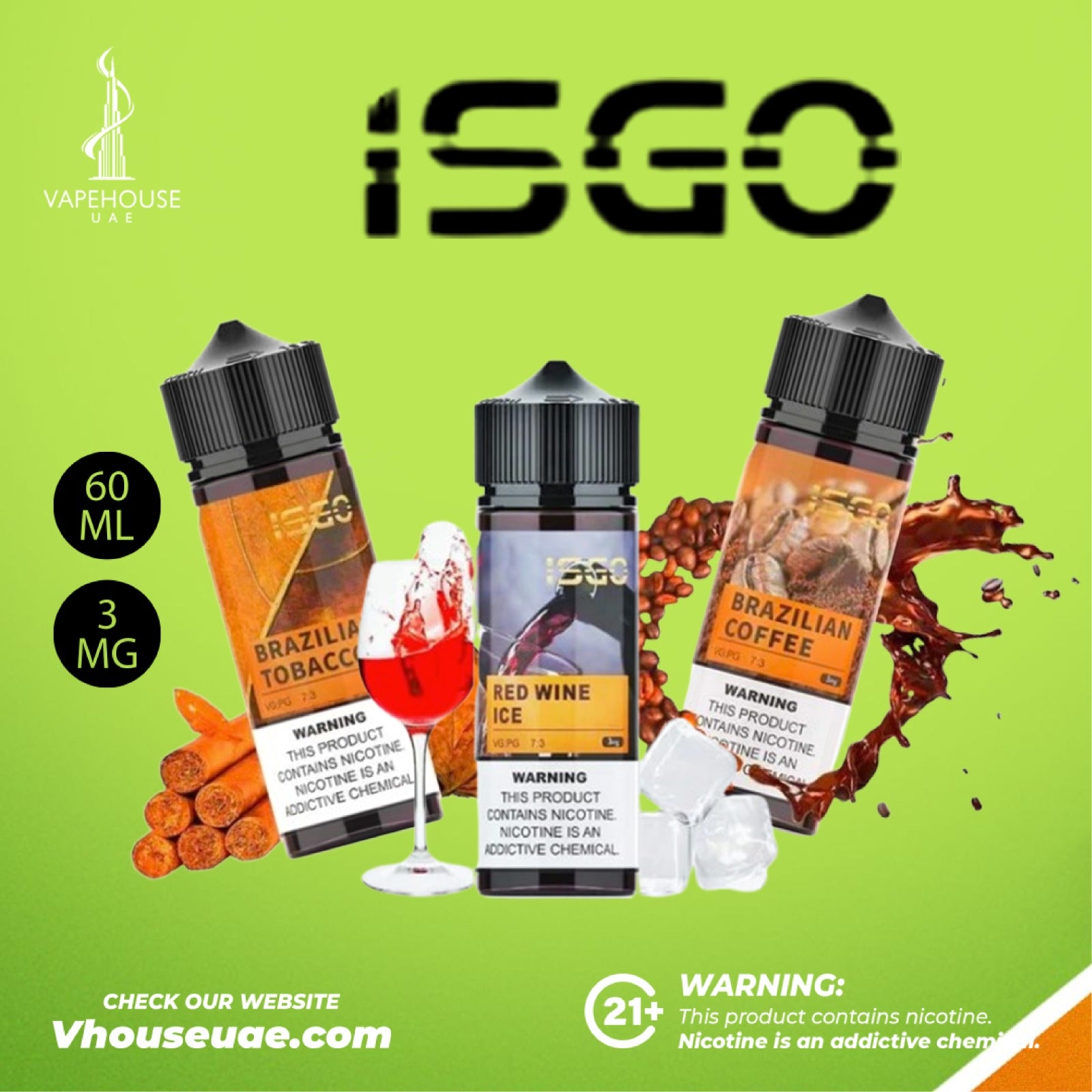 ISGO JUICES E-LIQUIDS 120ML