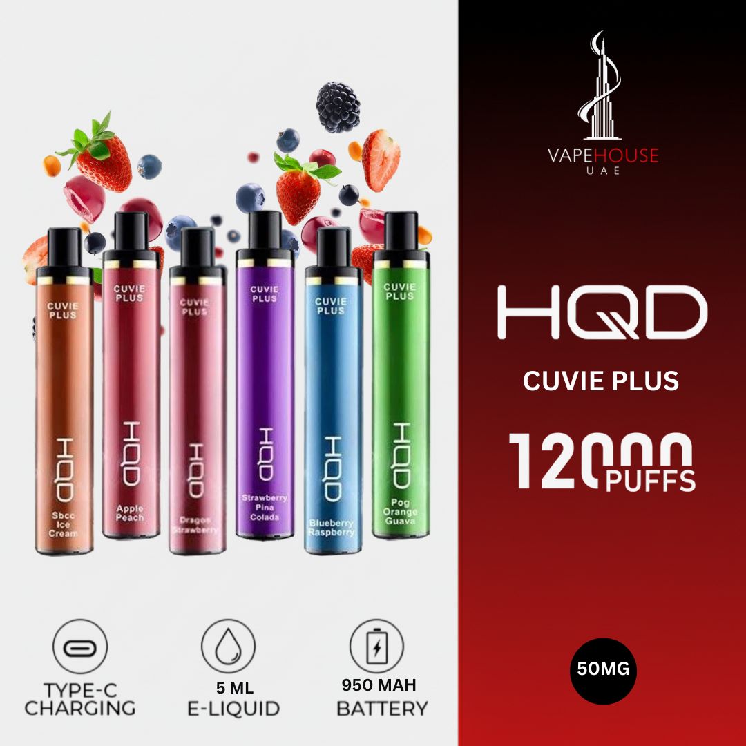 HQD DISPOSABLE CUVIE PLUS 5% 1200 PUFFS