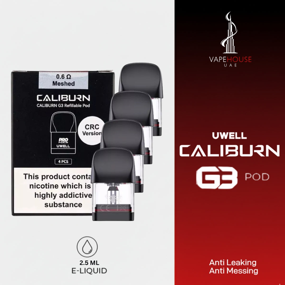 Uwell Caliburn G3 Pod Cartridge 4 Pc/Pack Uwell Caliburn G3 Pod Cartridge 4 Pc/Pack