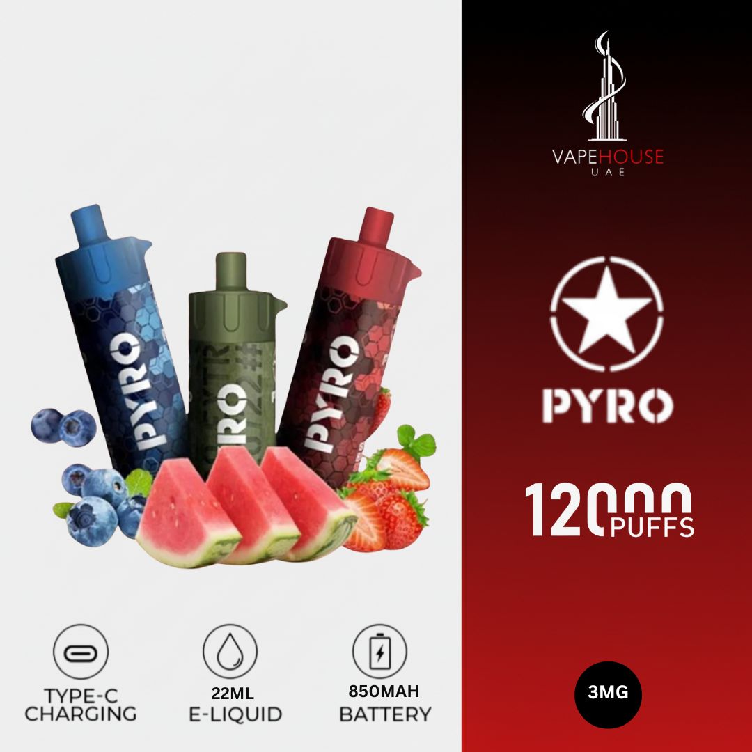 PYRO 12000 PUFFS MTL / DTL DISPOSABLE VAPE (3MG)