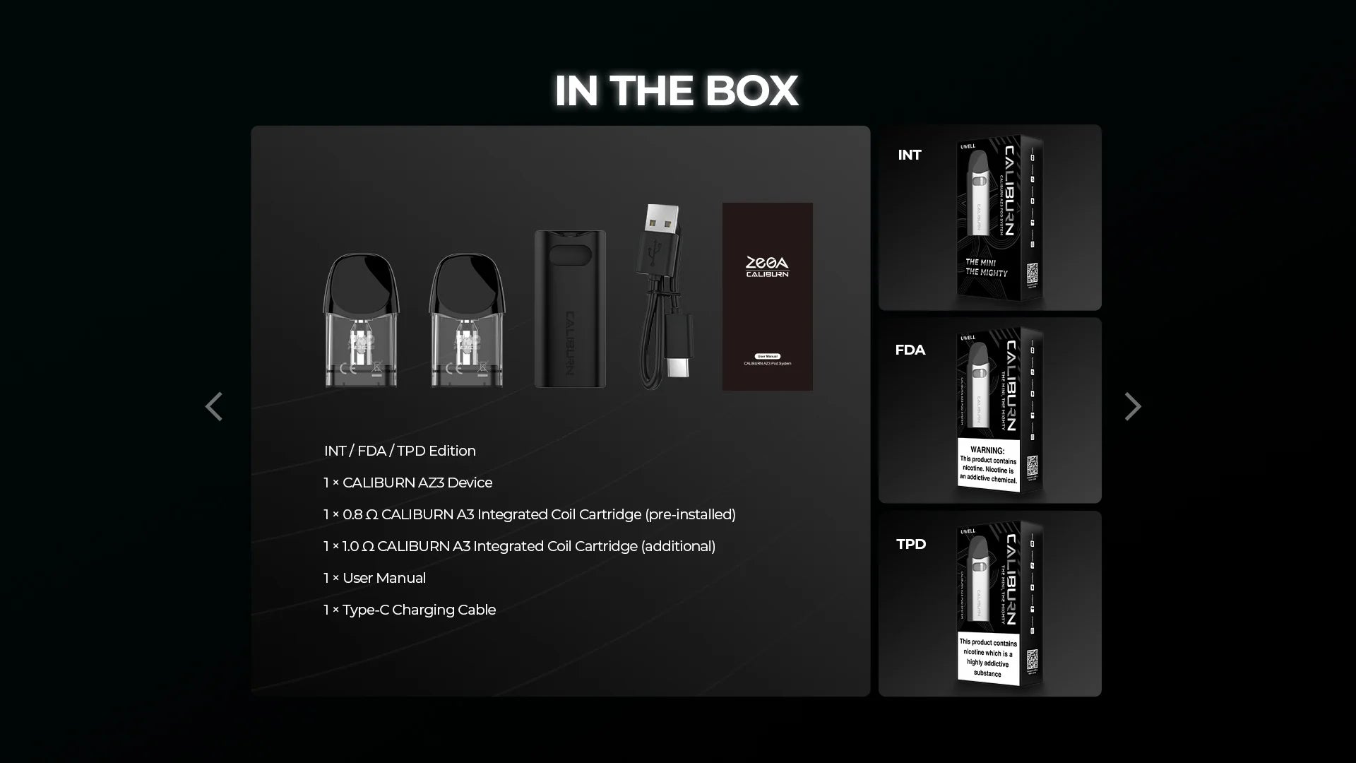 UWELL CALIBURN AZ3 POD SYSTEM