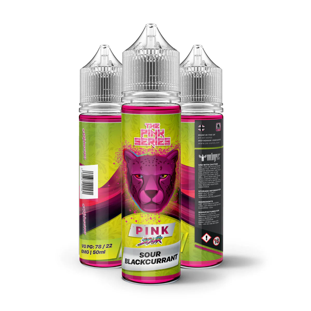 Dr Vape E Liquid Pink Series Sour Blackcurrant 50 ml