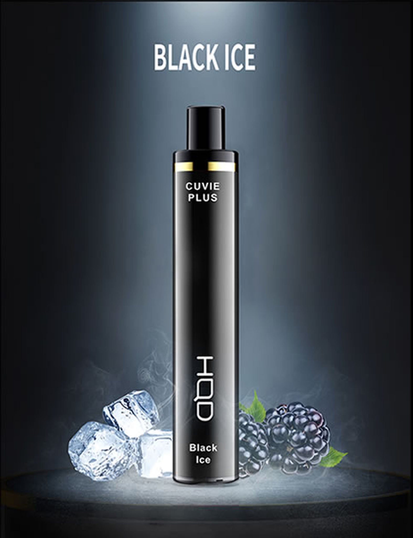 Disposable vape device HQD CUVIE PLUS black ice flavor