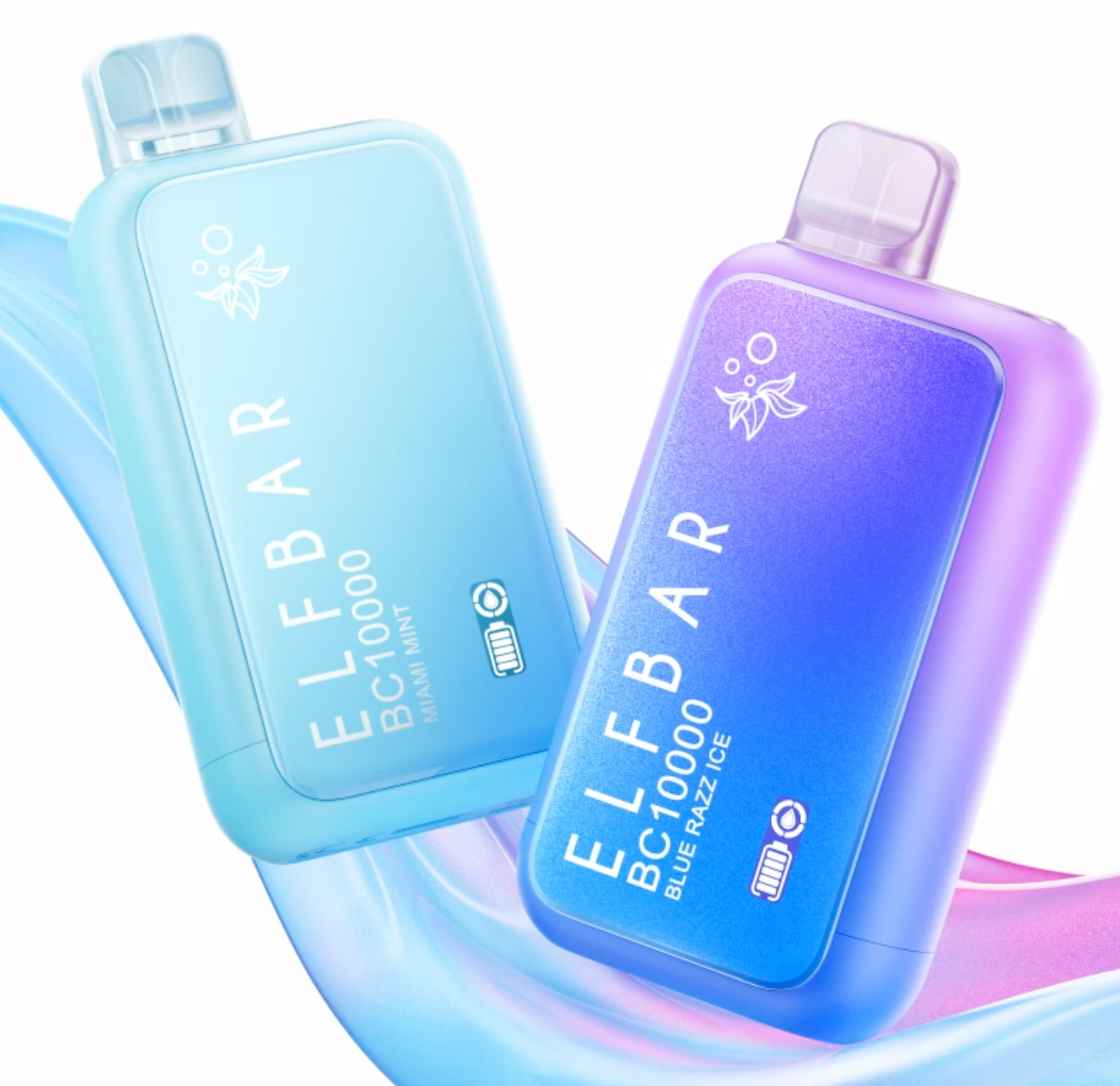 Two ELF Bar BC 10000 disposable vape devices