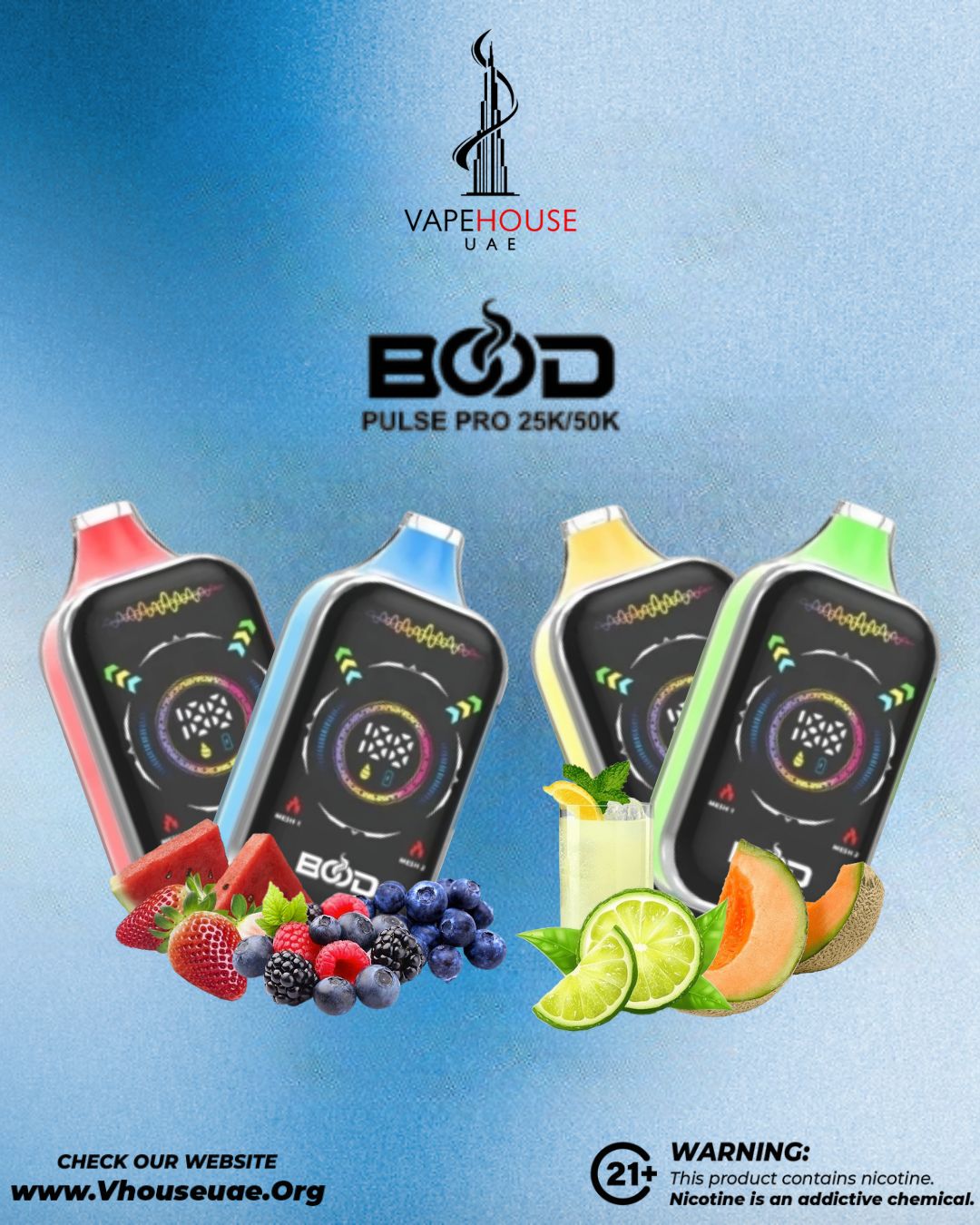 BOOD PULSE PRO 50000 PUFFS 25K/50K 50mg