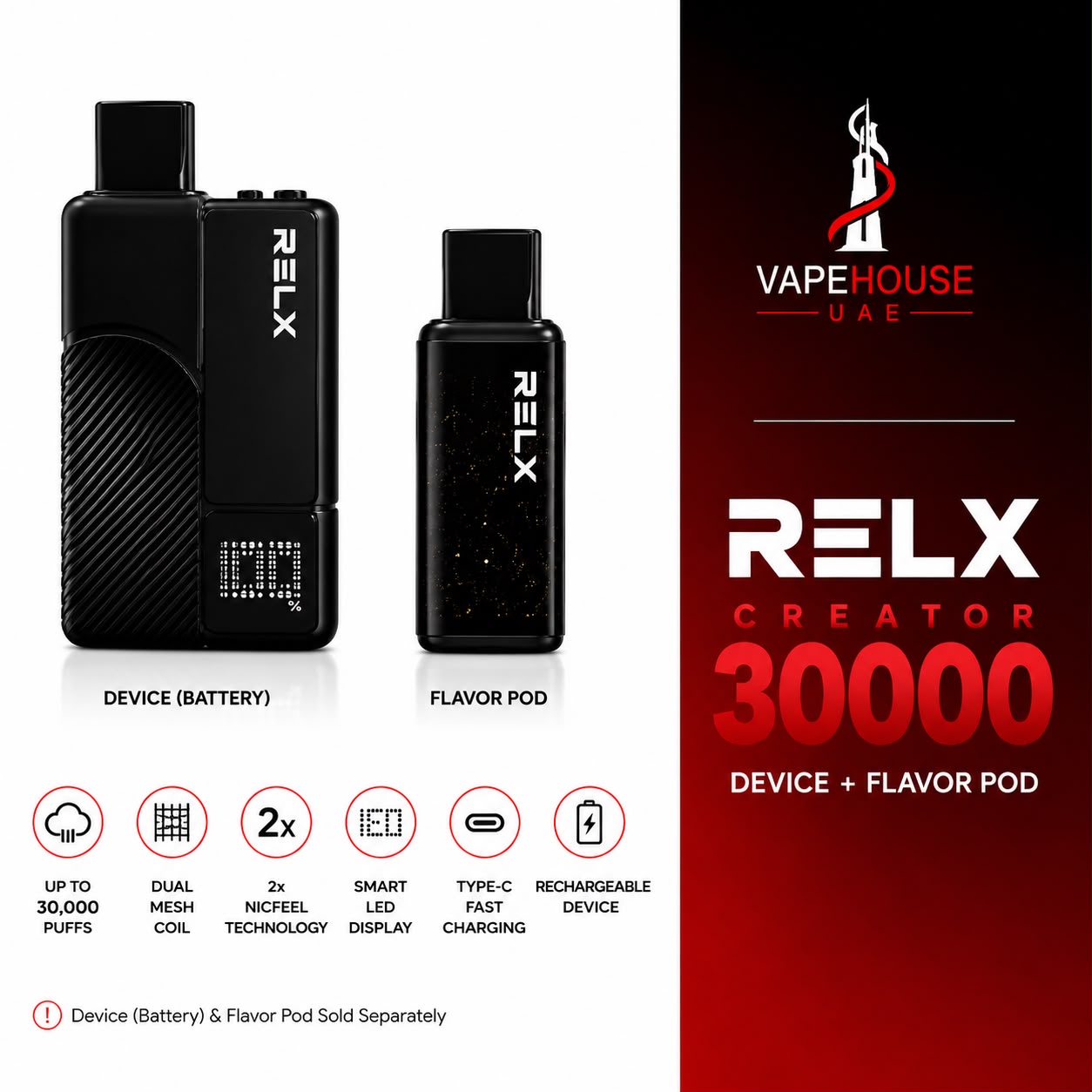 RELX CREATOR (POD) 20MG(2%) 30,000 puffs