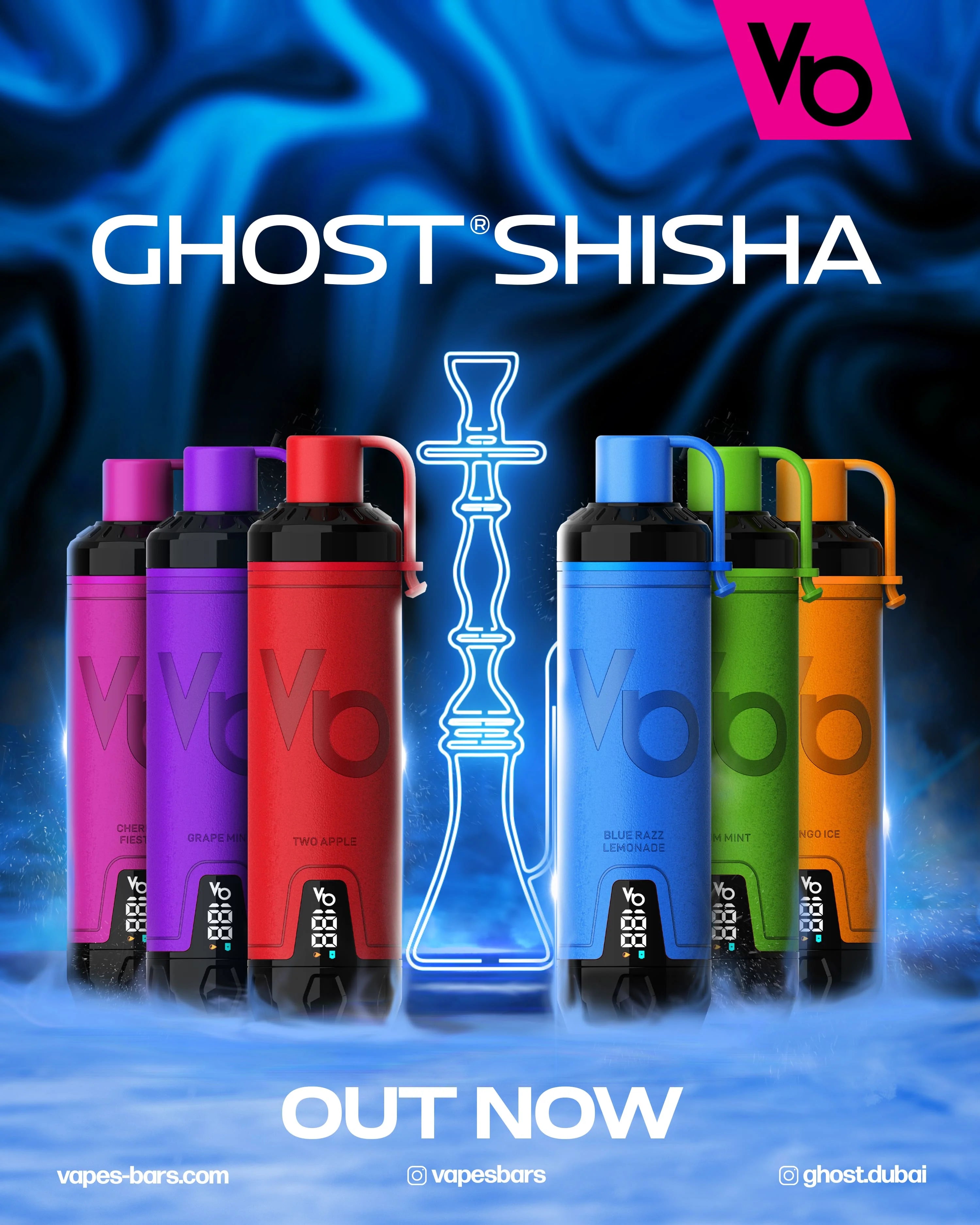 GHOST SHISHA DISPOSABLE 15000puff 5MG