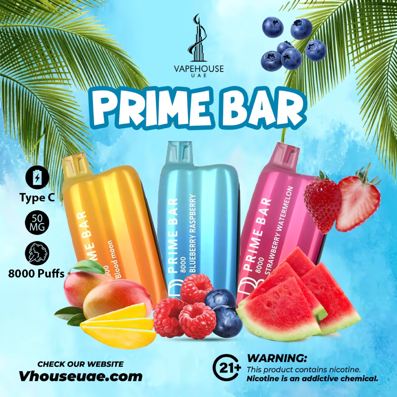 PRIME BAR 8000 50MG