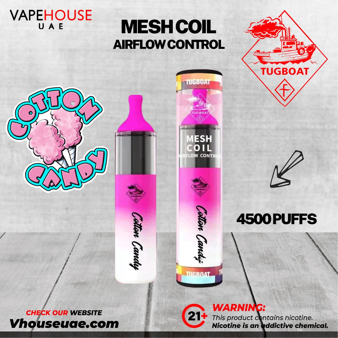 tugboat 4500 puffs