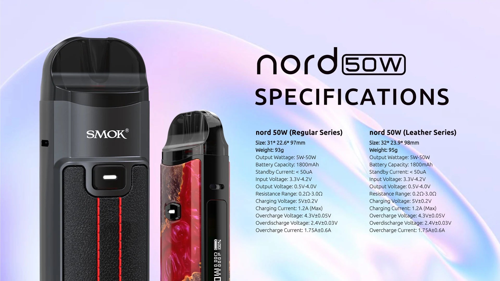 Smok Nord 5 Specifications