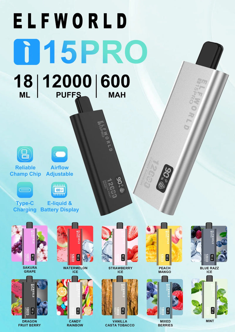 Elf World 15 PRO 12000 Puffs