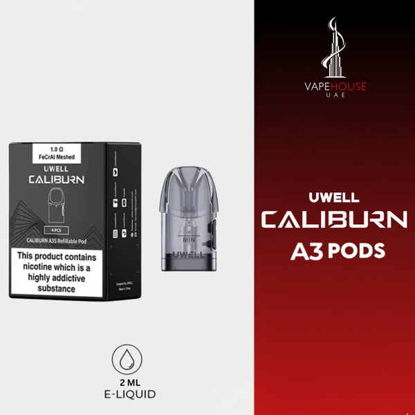 uwell caliburn a3 pod cartridge UWELL CALIBURN A3 PODS 4Pc/Pack