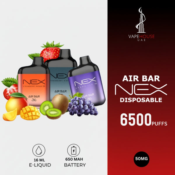 AIR BAR NEX DISPOSABLE VAPE 6500 PUFFS AIR BAR NEX DISPOSABLE VAPE 6500 PUFFS