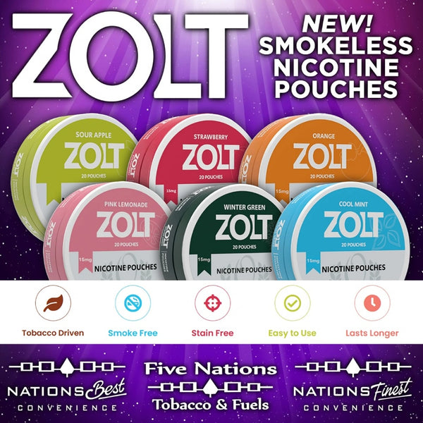 ZOLT NICOTINE POUCHES USA BRAND