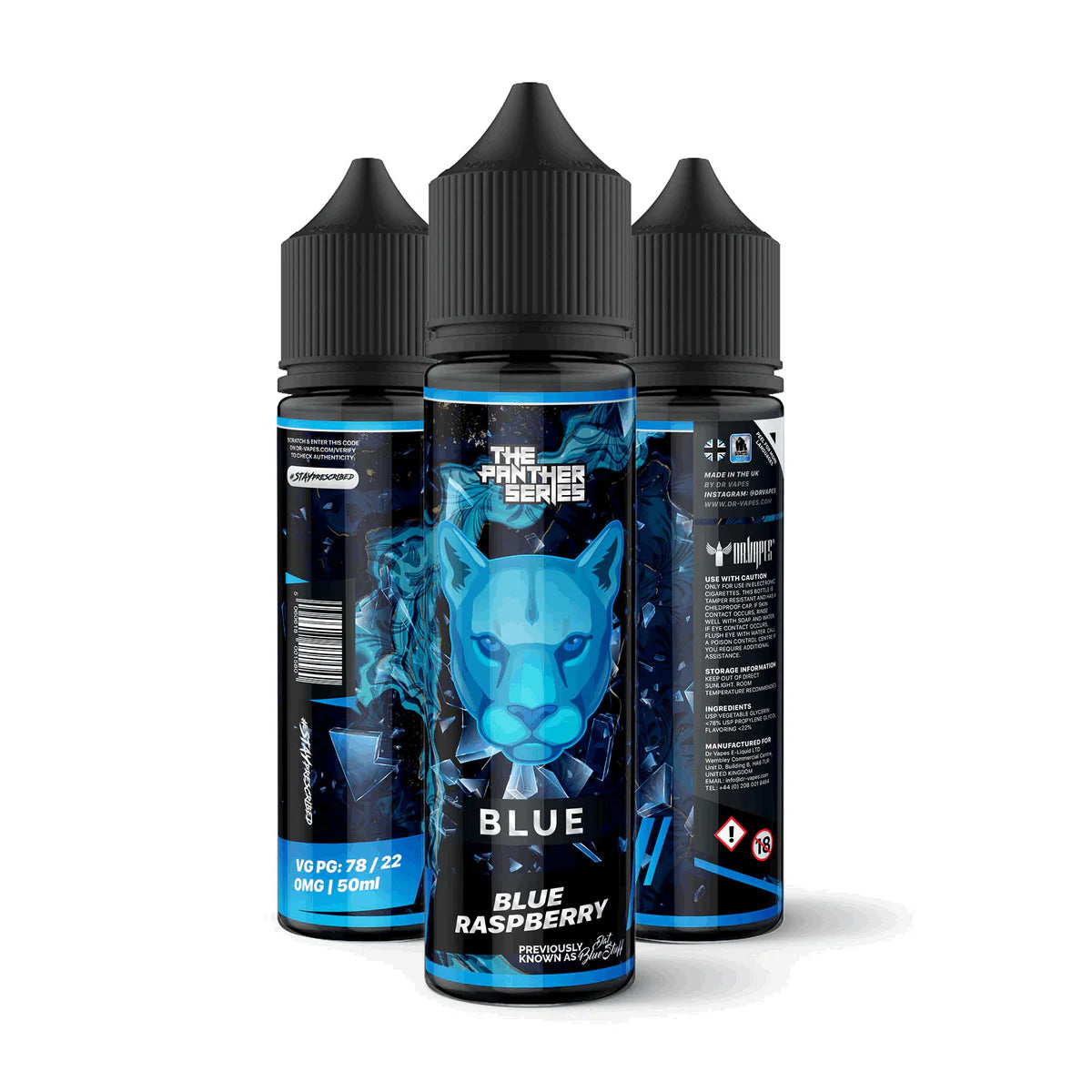 The Panther Series Blue Raspberry vape juice 78VG/22PG