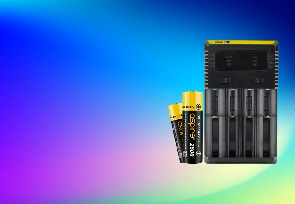 Two batteries and charger