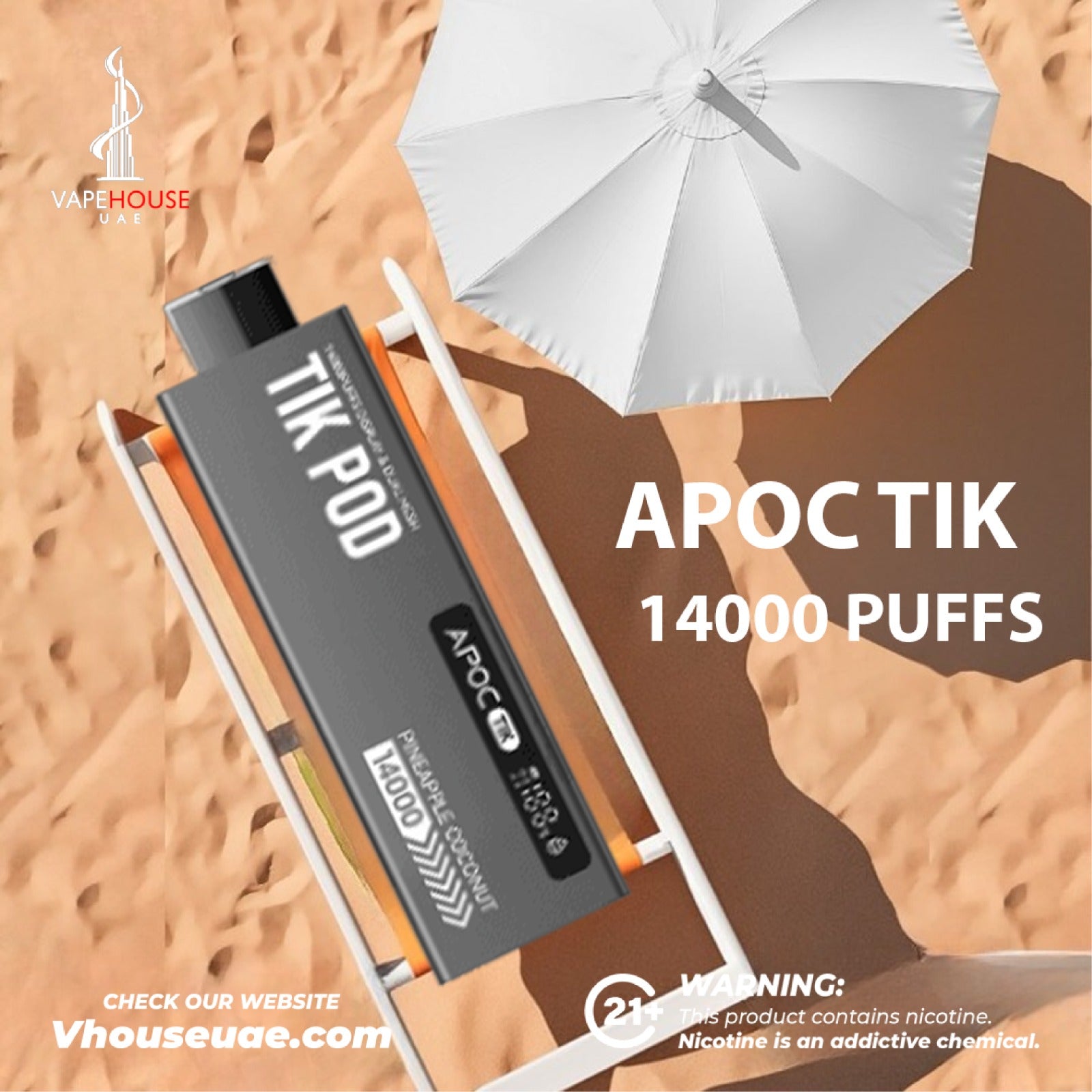 APOC TIK POD DISPOSABLE 14000 PUFFS - 30MG