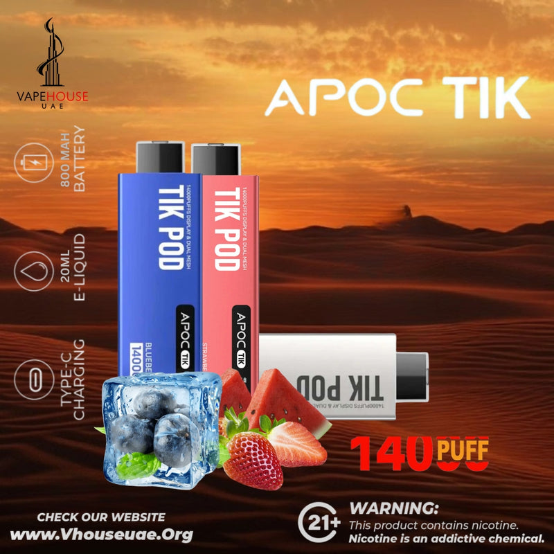 APOC TIK POD DISPOSABLE 14000 PUFFS - 30MG