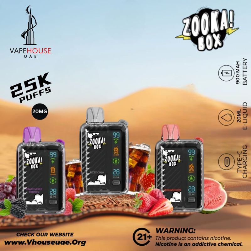 ZOOKA BOX 25K PUFFS – 50 MG