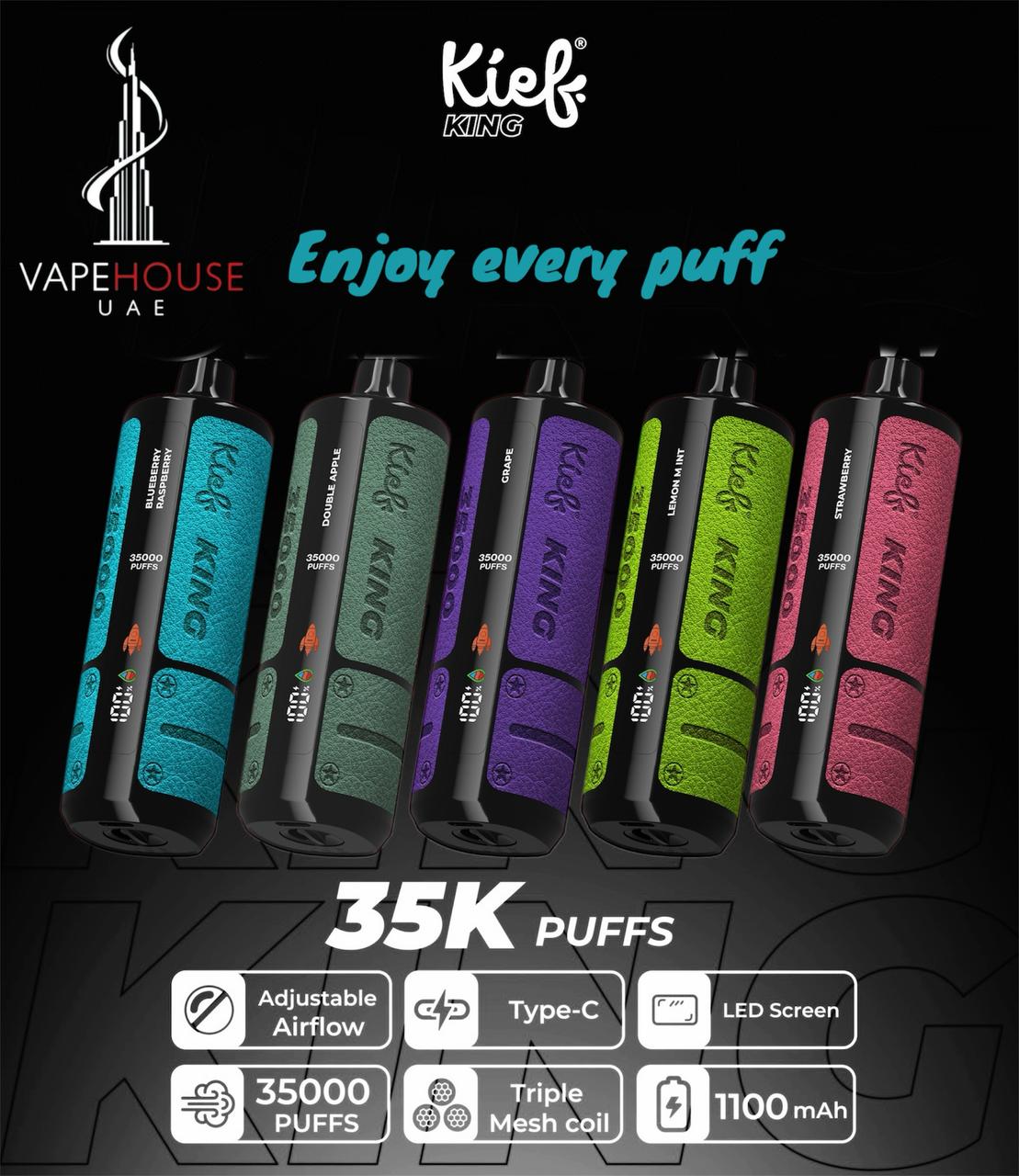 KIEF KING DISPOSABLE  3MG 35000 PUFF