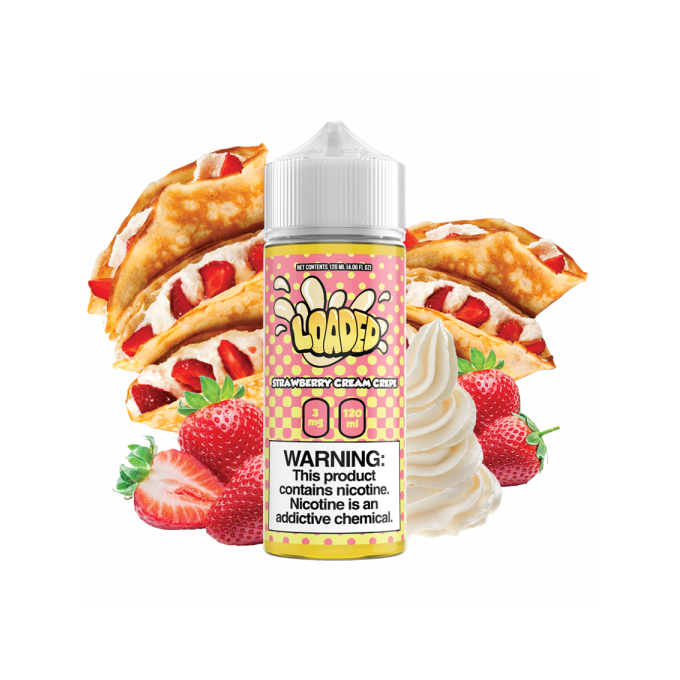 STRAWBERRY CREAM CREPE LOADED 100ML VAPE